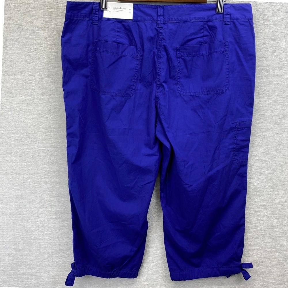 Ann Taylor LOFT Women's Original Crop Blue Capris Size 14 Pedal Pusher NWT - Picture 2 of 14
